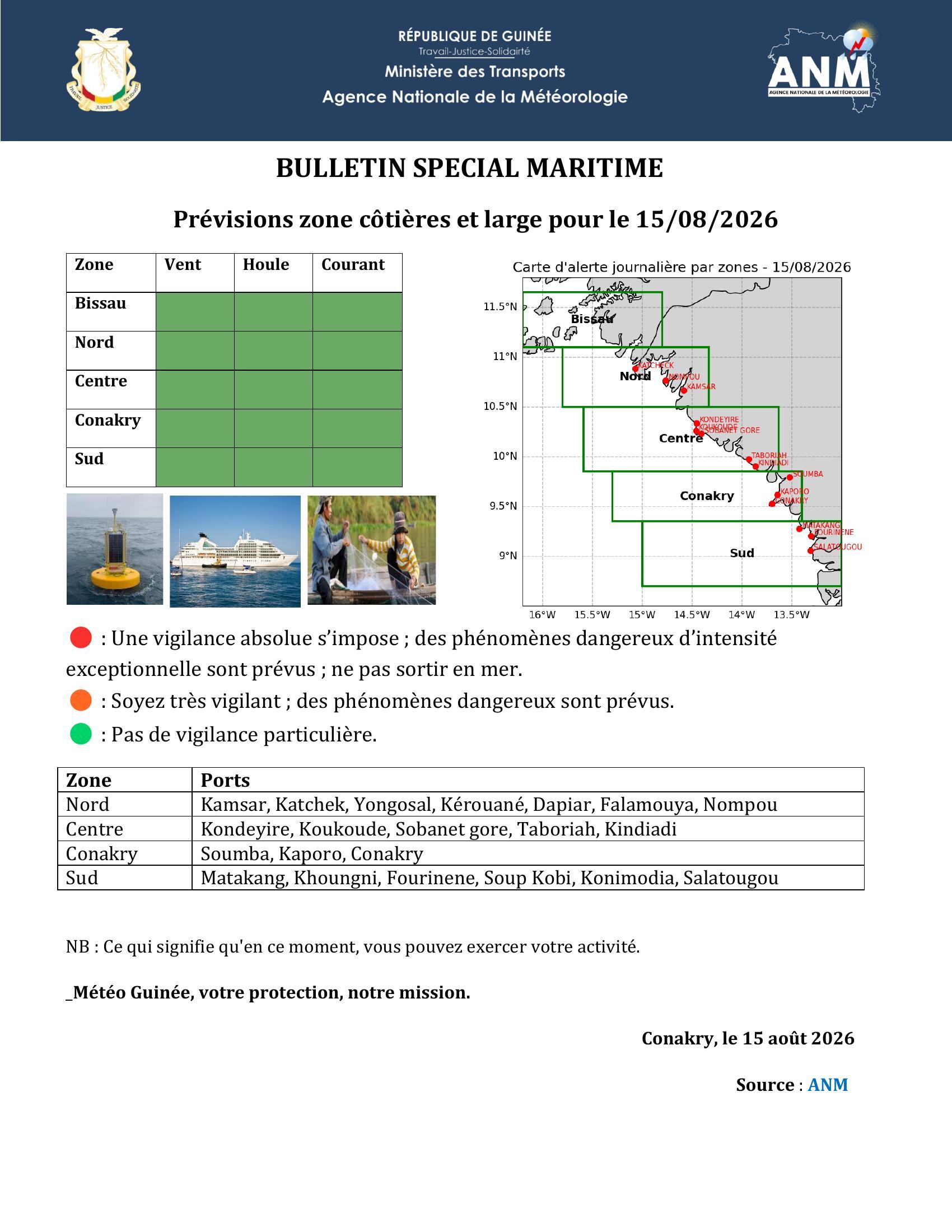 Bulletin Maritime 15-08-2026